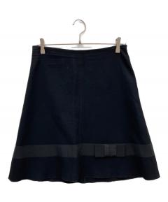 中古・古着通販】PRADA (プラダ) レーヨンスカート ブラック サイズ