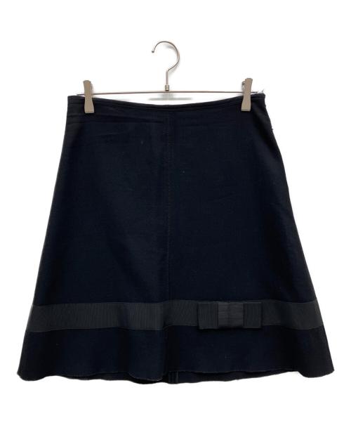 PRADA（プラダ）PRADA (プラダ) ミディスカート ブラック サイズ:42の古着・服飾アイテム