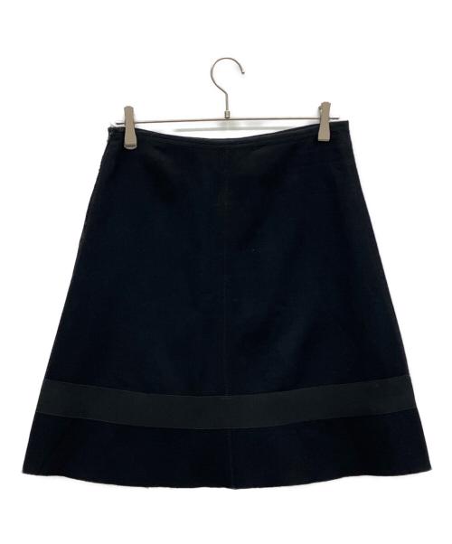 PRADA（プラダ）PRADA (プラダ) ミディスカート ブラック サイズ:42の古着・服飾アイテム