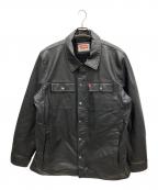LEVI'Sリーバイス）の古着「フェイクレザージャケット」｜ブラック