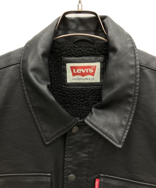 LEVI'S（リーバイス）LEVI'S (リーバイス) フェイクレザージャケット ブラック サイズ:XLの古着・服飾アイテム