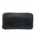 CHANEL（シャネル）の古着「ラウンドファスナー財布」｜ブラック