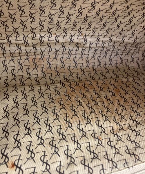 Yves Saint Laurent（イヴサンローラン）Yves Saint Laurent (イヴサンローラン) クラッチバッグ ブラウン×ベージュの古着・服飾アイテム