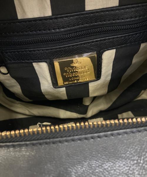 Vivienne Westwood（ヴィヴィアンウエストウッド）Vivienne Westwood (ヴィヴィアンウエストウッド) レザーハンドバッグ ブラックの古着・服飾アイテム