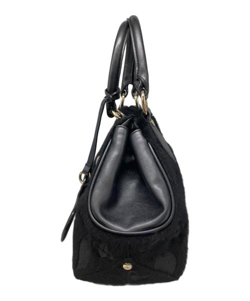 Vivienne Westwood accessories（ヴィヴィアン ウエストウッド アクセサリー）Vivienne Westwood accessories (ヴィヴィアン ウエストウッド アクセサリー) レザー切替ハンドバッグ ブラックの古着・服飾アイテム