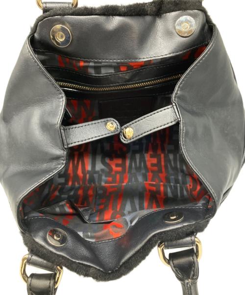 Vivienne Westwood accessories（ヴィヴィアン ウエストウッド アクセサリー）Vivienne Westwood accessories (ヴィヴィアン ウエストウッド アクセサリー) レザー切替ハンドバッグ ブラックの古着・服飾アイテム