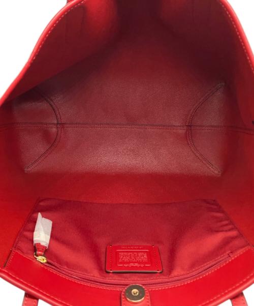 COACH（コーチ）COACH (コーチ) トートバッグ ブラウン×レッドの古着・服飾アイテム