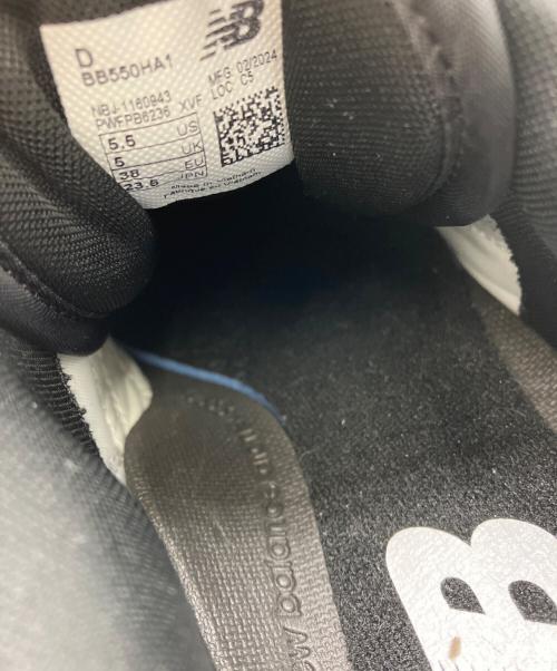 NEW BALANCE（ニューバランス）NEW BALANCE (ニューバランス) ローカットスニーカー ホワイト×ブラック サイズ:23.5cmの古着・服飾アイテム