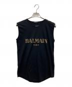 BALMAINバルマン）の古着「ノースリーブカットソー」｜ブラック