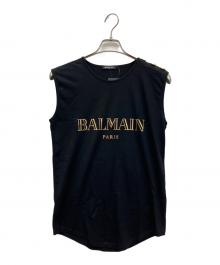 BALMAIN（バルマン）の古着「ノースリーブカットソー」｜ブラック