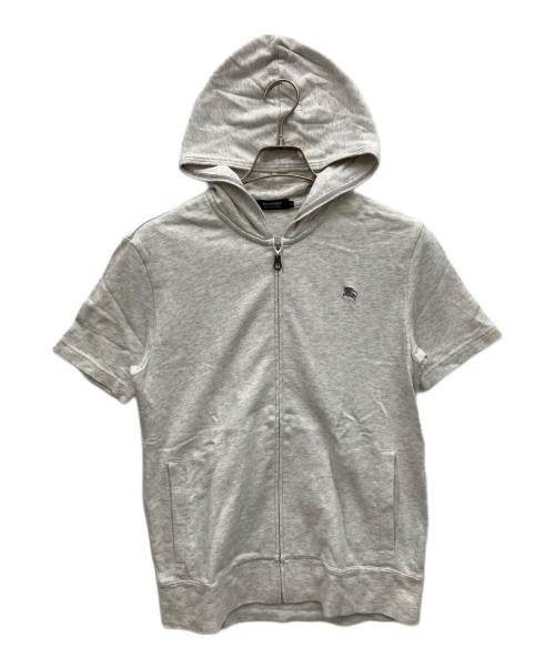 BURBERRY BLACK LABEL（バーバリーブラックレーベル）BURBERRY BLACK LABEL (バーバリーブラックレーベル) 半袖ジップパーカー グレー サイズ:2の古着・服飾アイテム
