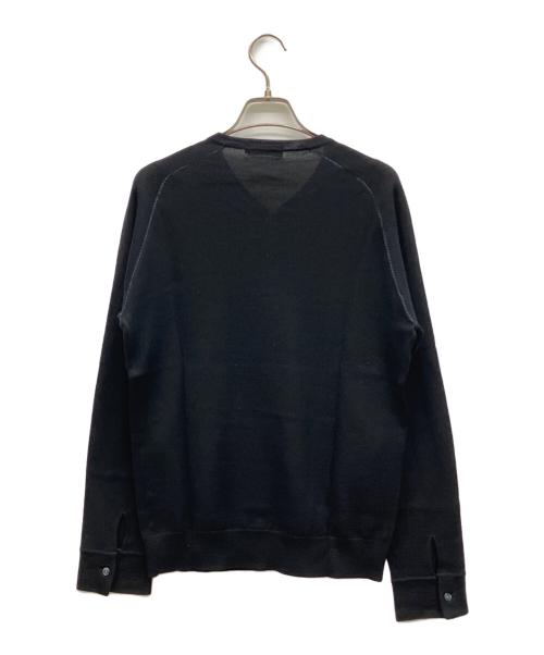 BURBERRY BLACK LABEL（バーバリーブラックレーベル）BURBERRY BLACK LABEL (バーバリーブラックレーベル) 薄手カーディガン ブラック サイズ:2の古着・服飾アイテム