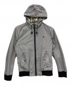 BURBERRY BLACK LABELバーバリーブラックレーベル）の古着「フーデッドジャケット」｜ブラック×ホワイト