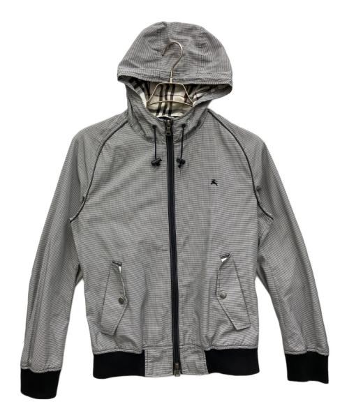 BURBERRY BLACK LABEL（バーバリーブラックレーベル）BURBERRY BLACK LABEL (バーバリーブラックレーベル) フーデッドジャケット ブラック×ホワイト サイズ:Mの古着・服飾アイテム