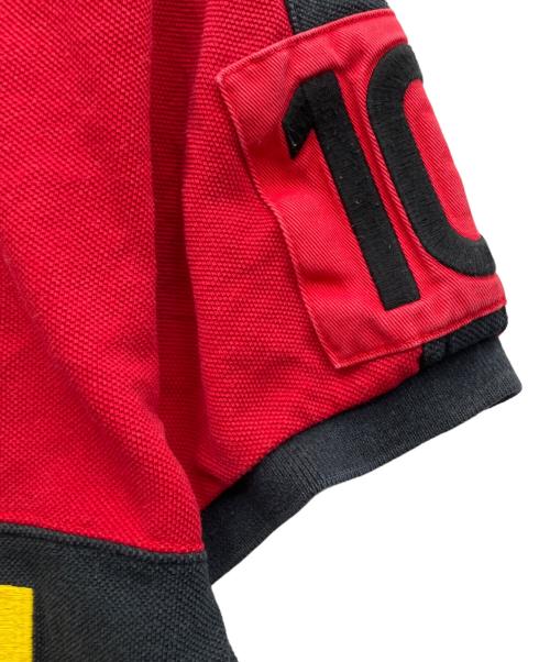 POLO RALPH LAUREN（ポロ・ラルフローレン）POLO RALPH LAUREN (ポロ・ラルフローレン) 半袖ポロシャツ レッド×ブラック サイズ:XSの古着・服飾アイテム