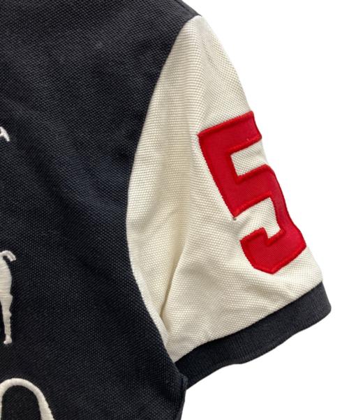 POLO RALPH LAUREN（ポロ・ラルフローレン）POLO RALPH LAUREN (ポロ・ラルフローレン) 半袖ポロシャツ ブラック×ホワイト サイズ:XSの古着・服飾アイテム