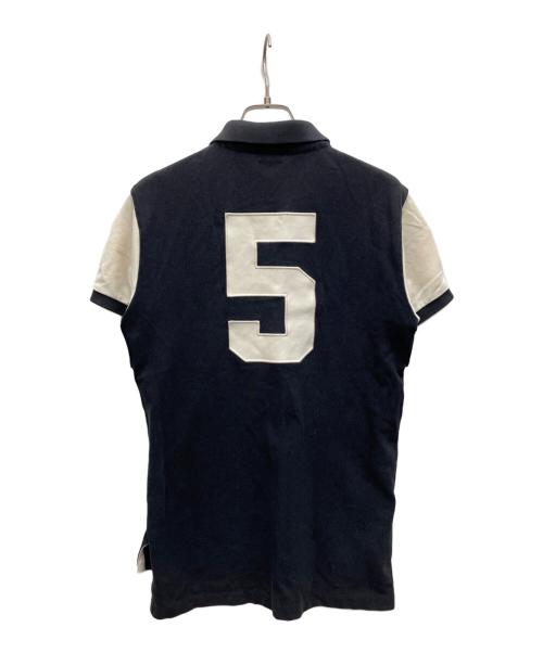 POLO RALPH LAUREN（ポロ・ラルフローレン）POLO RALPH LAUREN (ポロ・ラルフローレン) 半袖ポロシャツ ブラック×ホワイト サイズ:XSの古着・服飾アイテム