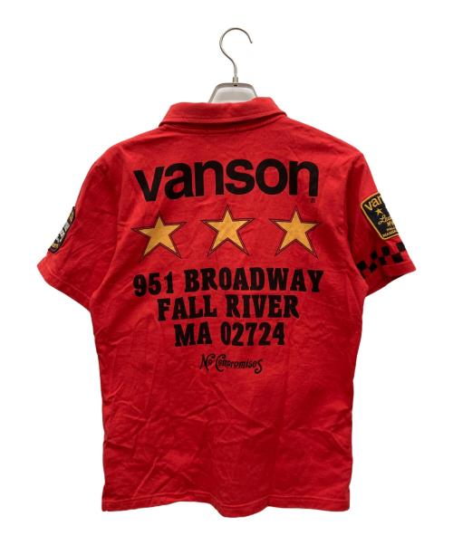 VANSON（バンソン）VANSON (バンソン) ポロシャツ レッド サイズ:Mの古着・服飾アイテム