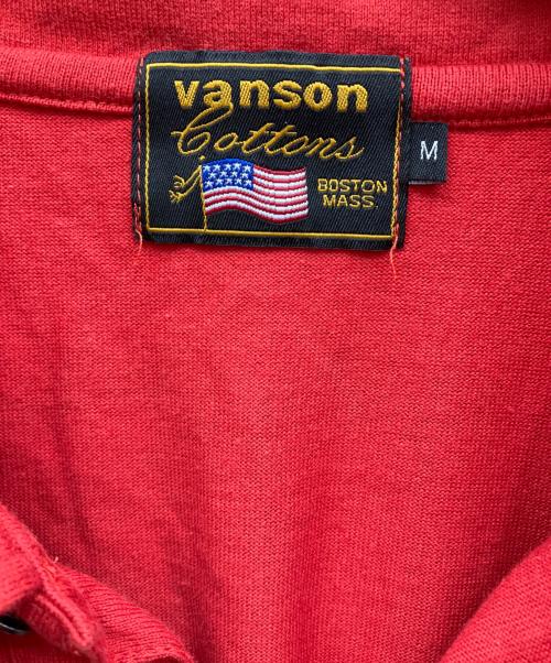 VANSON（バンソン）VANSON (バンソン) ポロシャツ レッド サイズ:Mの古着・服飾アイテム