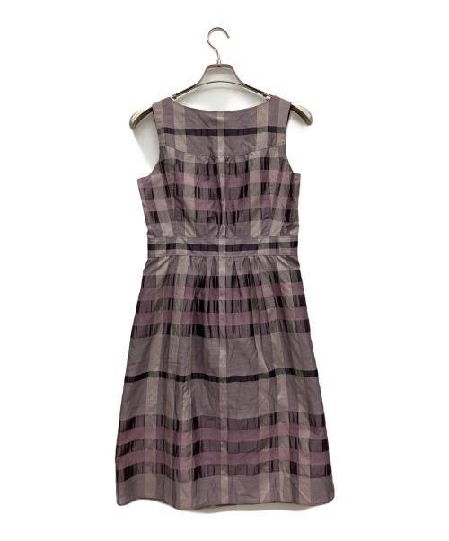 BURBERRY LONDON（バーバリーロンドン）BURBERRY LONDON (バーバリーロンドン) ノースリーブワンピース バイオレット サイズ:38の古着・服飾アイテム