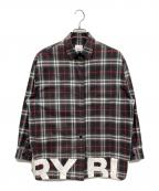 BURBERRY LONDONバーバリーロンドン）の古着「長袖シャツ」｜ブラック×レッド