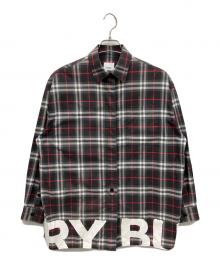 BURBERRY LONDON（バーバリーロンドン）の古着「長袖シャツ」｜ブラック×レッド