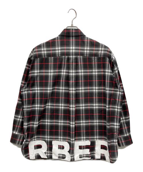 BURBERRY LONDON（バーバリーロンドン）BURBERRY LONDON (バーバリーロンドン) 長袖シャツ ブラック×レッド サイズ:UK4の古着・服飾アイテム