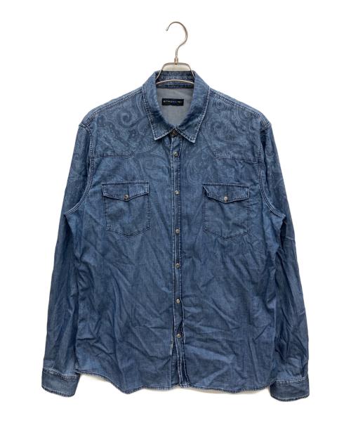 ETRO（エトロ）ETRO (エトロ) 長袖シャツ インディゴ サイズ:2XLの古着・服飾アイテム