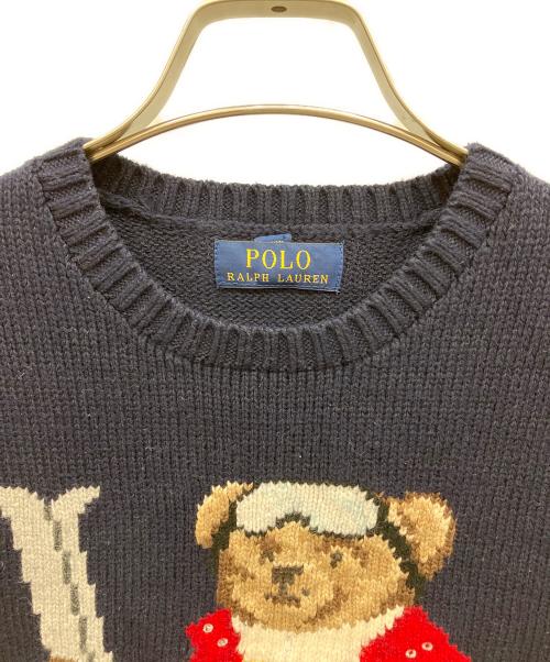 POLO RALPH LAUREN（ポロ・ラルフローレン）POLO RALPH LAUREN (ポロ・ラルフローレン) 厚手ニット ネイビー サイズ:Mの古着・服飾アイテム