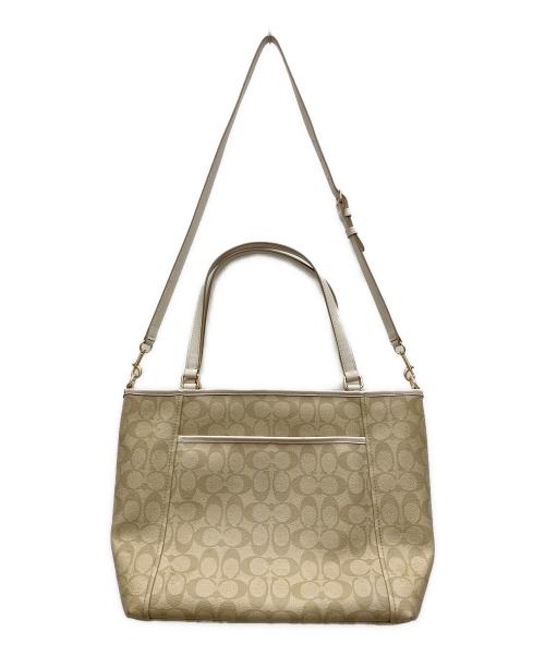 COACH（コーチ）COACH (コーチ) 2WAYバッグ ベージュの古着・服飾アイテム