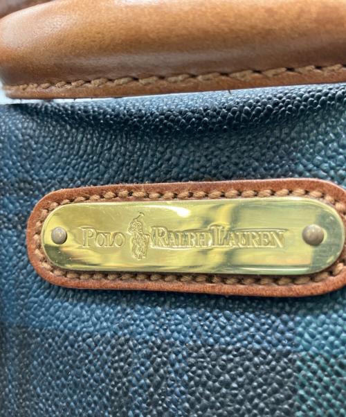 POLO RALPH LAUREN（ポロ・ラルフローレン）POLO RALPH LAUREN (ポロ・ラルフローレン) ミニボストンバッグ グリーン×ブラックの古着・服飾アイテム