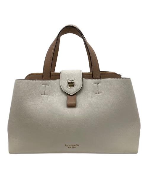 Kate Spade（ケイトスペード）Kate Spade (ケイトスペード) 2WAYバッグ ホワイト×ブラウンの古着・服飾アイテム