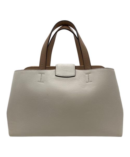 Kate Spade（ケイトスペード）Kate Spade (ケイトスペード) 2WAYバッグ ホワイト×ブラウンの古着・服飾アイテム