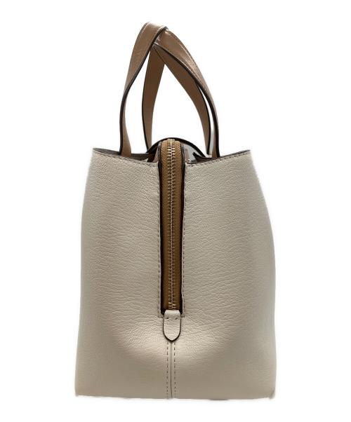 Kate Spade（ケイトスペード）Kate Spade (ケイトスペード) 2WAYバッグ ホワイト×ブラウンの古着・服飾アイテム
