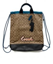 COACH（コーチ）の古着「リュック」｜ベージュ×ブラック