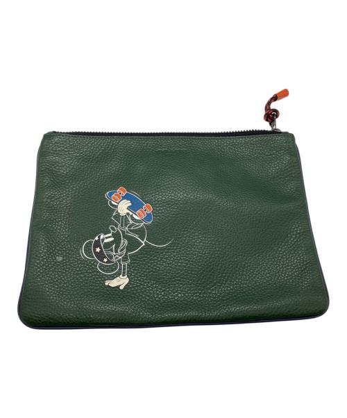 COACH（コーチ）COACH (コーチ) Disney (ディズニー) クラッチバッグ グリーンの古着・服飾アイテム