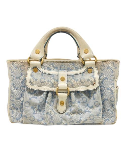 CELINE（セリーヌ）CELINE (セリーヌ) ハンドバッグ スカイブルー×ホワイトの古着・服飾アイテム