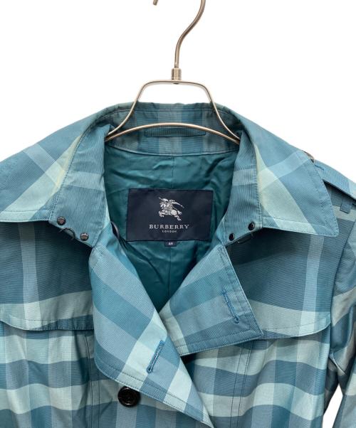 BURBERRY LONDON（バーバリーロンドン）BURBERRY LONDON (バーバリーロンドン) トレンチコート エメラルドグリーン サイズ:40の古着・服飾アイテム