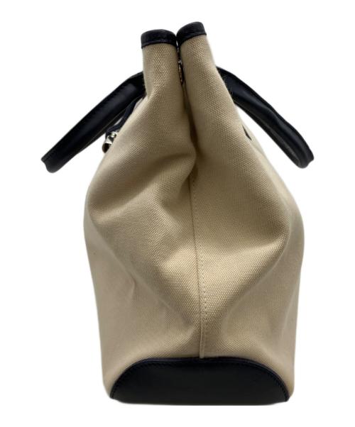 LONGCHAMP（ロンシャン）LONGCHAMP (ロンシャン) ハンドバッグ ベージュ×ネイビーの古着・服飾アイテム
