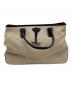 LONGCHAMP (ロンシャン) ハンドバッグ ベージュ×ネイビー：15000円