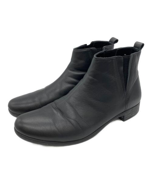 travel shoes by chausser（トラベルシューズバイショセ）TRAVEL SHOES by chausser (トラベルシューズバイショセ) レザーブーツ ブラック サイズ:40の古着・服飾アイテム