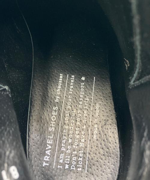 travel shoes by chausser（トラベルシューズバイショセ）TRAVEL SHOES by chausser (トラベルシューズバイショセ) レザーブーツ ブラック サイズ:40の古着・服飾アイテム