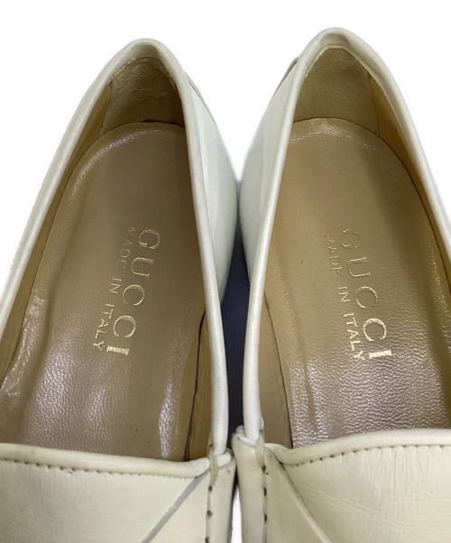 GUCCI（グッチ）GUCCI (グッチ) ビットローファー ホワイト サイズ:36 1/2の古着・服飾アイテム