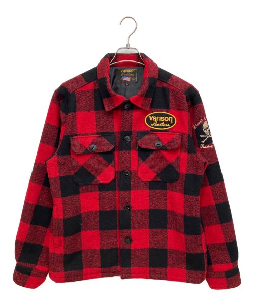 VANSON（バンソン）VANSON (バンソン) ジャケット レッド×ブラック サイズ:Lの古着・服飾アイテム