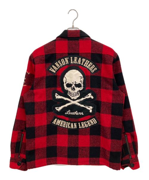 VANSON（バンソン）VANSON (バンソン) ジャケット レッド×ブラック サイズ:Lの古着・服飾アイテム