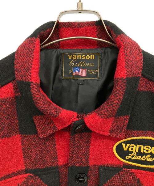 VANSON（バンソン）VANSON (バンソン) ジャケット レッド×ブラック サイズ:Lの古着・服飾アイテム