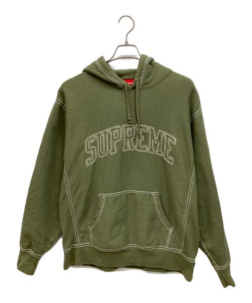 SUPREME（シュプリーム）Supreme (シュプリーム) プルオーバーパーカー グリーン サイズ:Mの古着・服飾アイテム