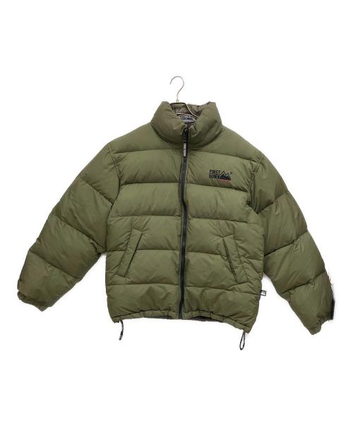 FIRST DOWN（ファーストダウン）FIRST DOWN (ファーストダウン) リバーシブルダウンジャケット グリーン サイズ:Lの古着・服飾アイテム