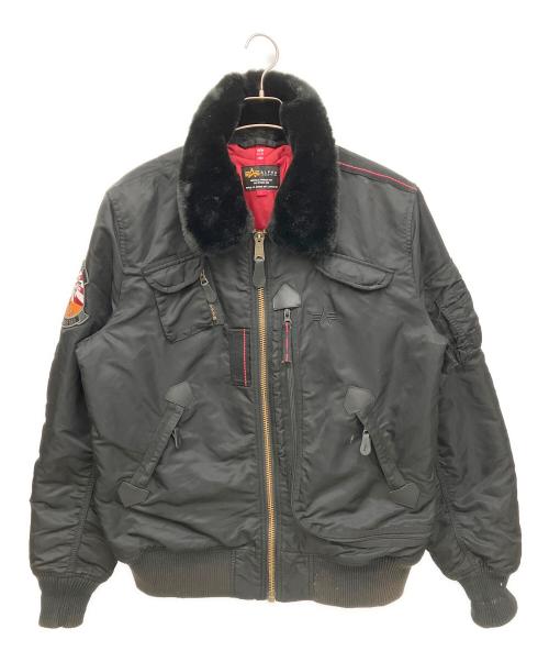 ALPHA（アルファ）ALPHA (アルファ) フライトジャケット ブラック サイズ:Lの古着・服飾アイテム
