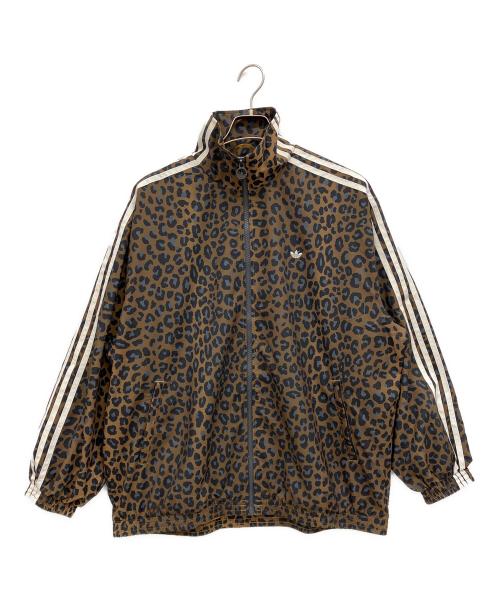 adidas（アディダス）adidas (アディダス) レオパード ファイアーバード オーバーサイズトラックトップ ブラウン サイズ:XLの古着・服飾アイテム